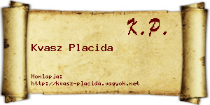 Kvasz Placida névjegykártya
